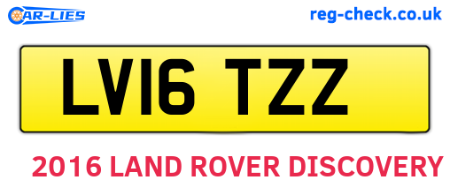 LV16TZZ are the vehicle registration plates.