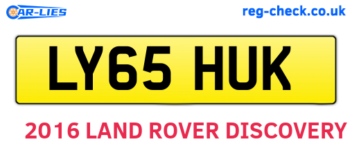 LY65HUK are the vehicle registration plates.
