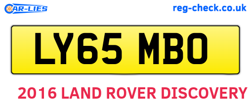 LY65MBO are the vehicle registration plates.