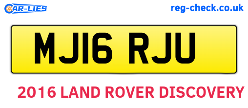 MJ16RJU are the vehicle registration plates.