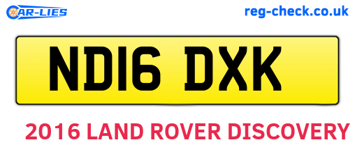 ND16DXK are the vehicle registration plates.