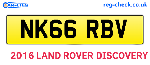 NK66RBV are the vehicle registration plates.