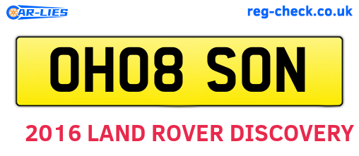 OH08SON are the vehicle registration plates.