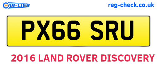 PX66SRU are the vehicle registration plates.