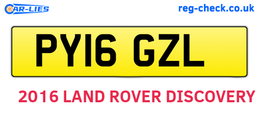 PY16GZL are the vehicle registration plates.