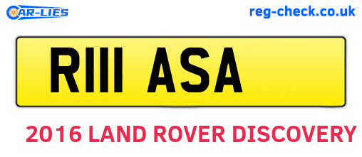 R111ASA are the vehicle registration plates.