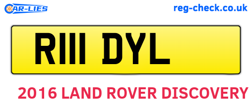 R111DYL are the vehicle registration plates.