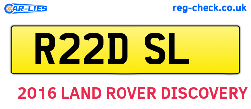 R22DSL are the vehicle registration plates.