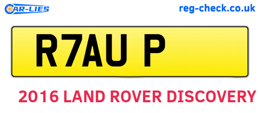 R7AUP are the vehicle registration plates.