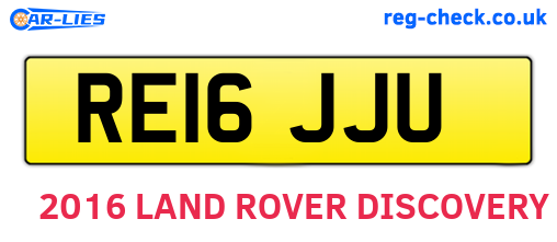 RE16JJU are the vehicle registration plates.