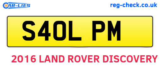 S40LPM are the vehicle registration plates.