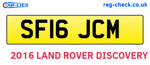SF16JCM are the vehicle registration plates.