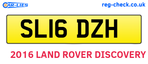 SL16DZH are the vehicle registration plates.