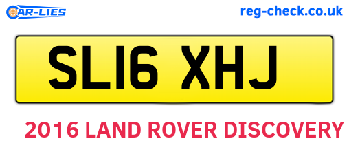 SL16XHJ are the vehicle registration plates.