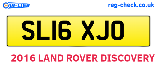 SL16XJO are the vehicle registration plates.