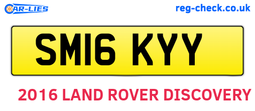 SM16KYY are the vehicle registration plates.
