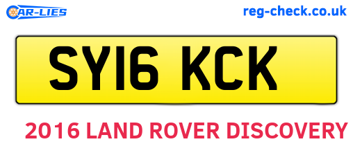 SY16KCK are the vehicle registration plates.