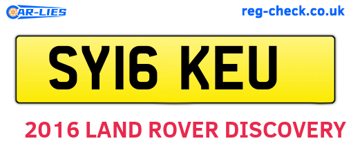 SY16KEU are the vehicle registration plates.