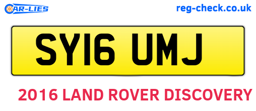 SY16UMJ are the vehicle registration plates.