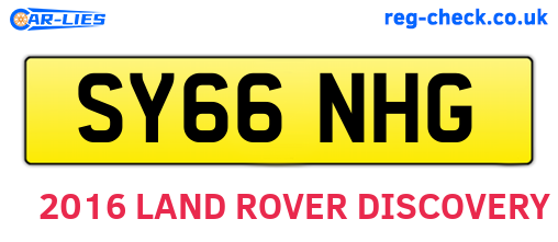 SY66NHG are the vehicle registration plates.
