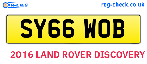 SY66WOB are the vehicle registration plates.
