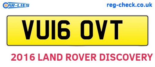 VU16OVT are the vehicle registration plates.