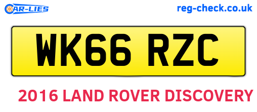 WK66RZC are the vehicle registration plates.