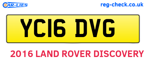 YC16DVG are the vehicle registration plates.