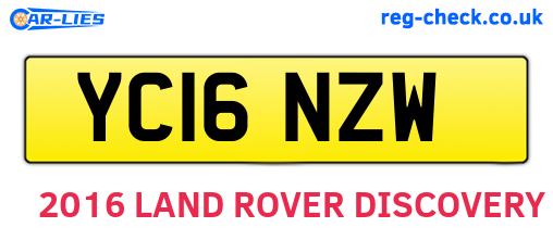 YC16NZW are the vehicle registration plates.