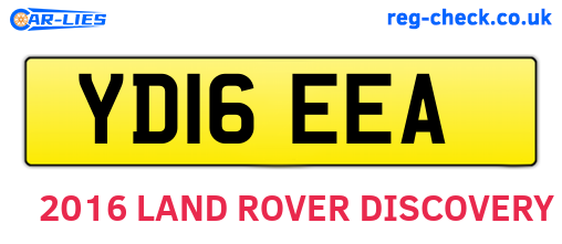YD16EEA are the vehicle registration plates.