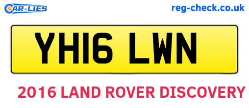 YH16LWN are the vehicle registration plates.
