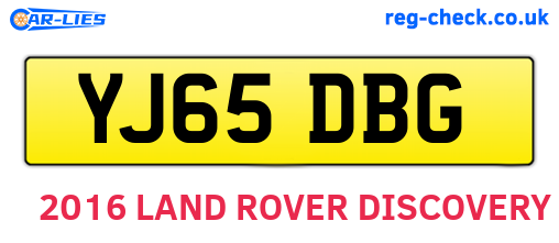 YJ65DBG are the vehicle registration plates.