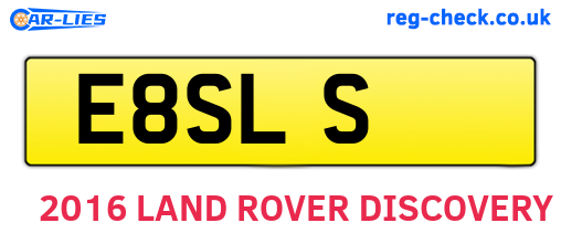 E8SLS are the vehicle registration plates.