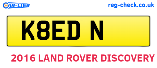 K8EDN are the vehicle registration plates.