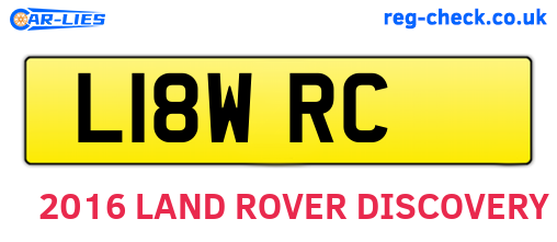 L18WRC are the vehicle registration plates.