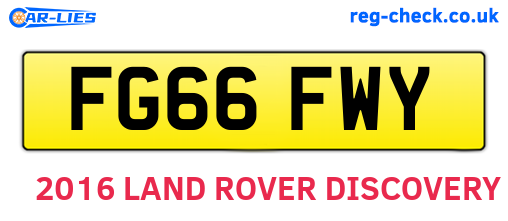 FG66FWY are the vehicle registration plates.