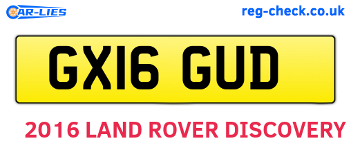 GX16GUD are the vehicle registration plates.