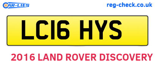 LC16HYS are the vehicle registration plates.