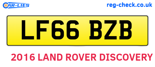 LF66BZB are the vehicle registration plates.