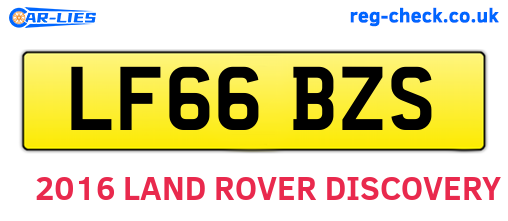 LF66BZS are the vehicle registration plates.