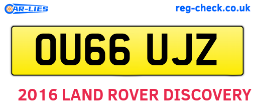 OU66UJZ are the vehicle registration plates.