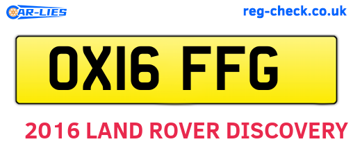 OX16FFG are the vehicle registration plates.