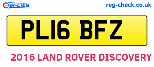 PL16BFZ are the vehicle registration plates.