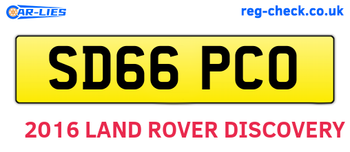 SD66PCO are the vehicle registration plates.