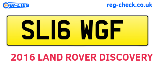 SL16WGF are the vehicle registration plates.