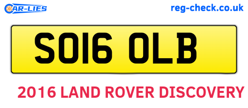 SO16OLB are the vehicle registration plates.