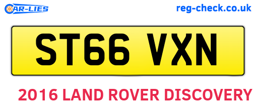 ST66VXN are the vehicle registration plates.