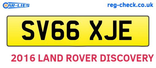 SV66XJE are the vehicle registration plates.