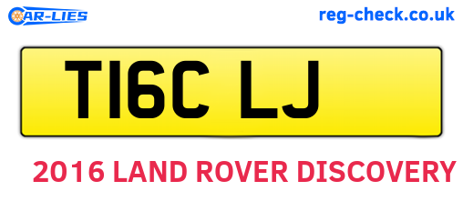 T16CLJ are the vehicle registration plates.