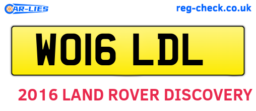 WO16LDL are the vehicle registration plates.
